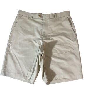 NWOT John W. Nordstrom Men’s Khaki Flat Front Shorts 34W Smartcare Wrinkle-Free